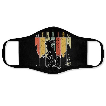 Discover Retro Folk Wendigo Halloween Cryptid Monster Face Masks