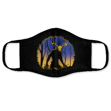 Discover Wendigo Folk Creature Forest Cryptid Halloween Face Masks