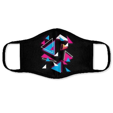 Discover Vaporwave Geometric Aesthetic Vaporwave Triangles Face Masks