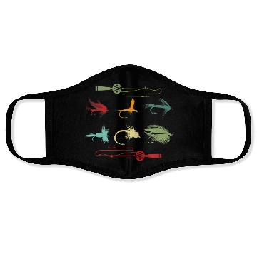 Discover Trout Fly Fishing Nature Outdoor Fisherman Funny Face Masks