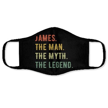 Discover James First Name The Man The Myth The Legend Face Masks
