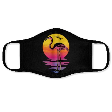 Discover Flamingo Sunset Beach Lover Gift Face Masks