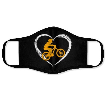 Discover mountain bike love Face Masks