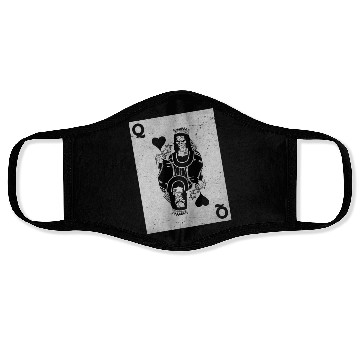 Discover Womens Skeleton Queen Playing Card Gambling Hallow Face Masks