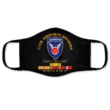 Discover 11th Airborne Division Raid at Los Baños WWII wPAC Face Masks