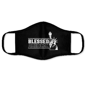 Discover Blessed American America US Patriotic USA Face Masks