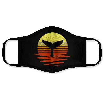 Discover Save The Whales Nautical Ocean Killer Whale Sea Co Face Masks