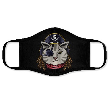Discover Pirate Cat Cat Mom Gift Face Masks