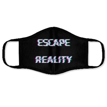 Discover escape reality cyberpunk glitch Face Masks