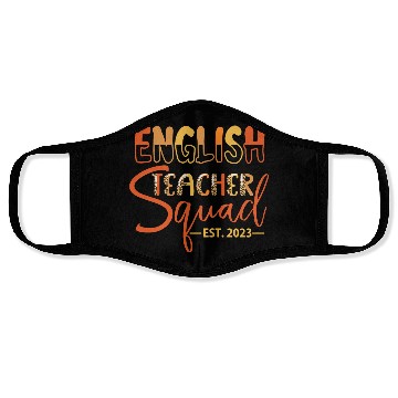 Discover English Teacher Squad EST. 2023 Face Masks