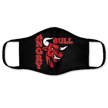 Discover Angry bull Face Face Masks