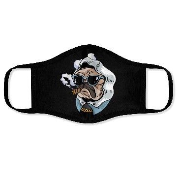 Discover Pug King Smoker Gift Face Masks