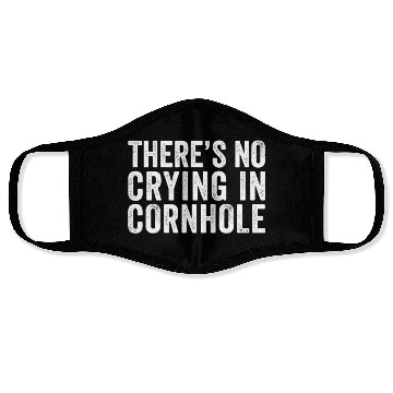 Discover There's No Crying In Cornhole Bean Bag Toss Game Face Masks