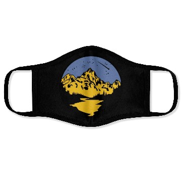 Discover Nature Lover Midnight Sky Hiking Camping Outdoor Face Masks