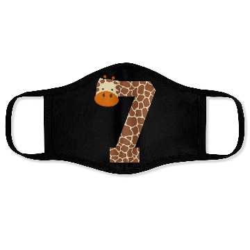 Discover Seven Year Old Giraffe Costume 7th Birthday Gift Face Masks