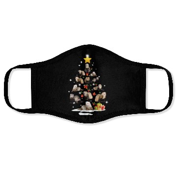 Discover Ferret Christmas Tree Ferret Xmas Funny Gift Face Masks