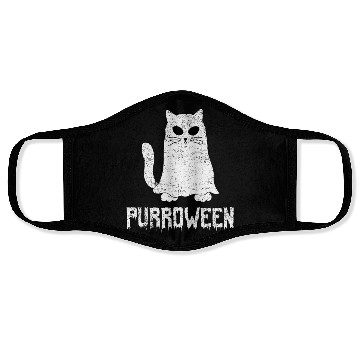 Discover Purroween, Spooky Halloween Ghost Cat Face Masks