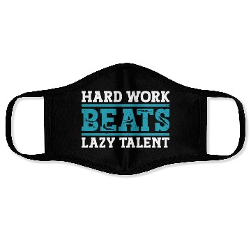 Discover Swimmer Swimming Hard Work Beats Lazy Talent Face Masks