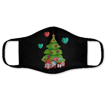 Discover christmas is love, gnomes, christmas tree, love Face Masks