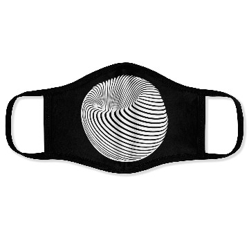 Discover Geometric Sphere Body With Stripes Face Masks