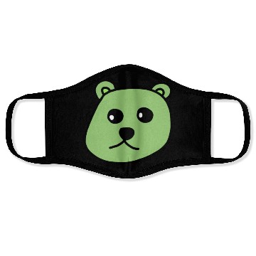 Discover green teddy bear Face Masks