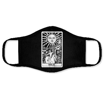 Discover Y O L O - Sun Tarot Card Face Masks