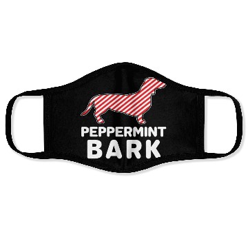 Discover Christmas Dog Peppermint Bark Dachshund Funny Face Masks