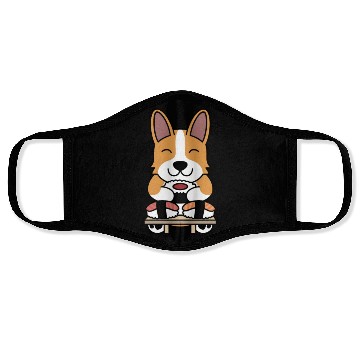 Discover Sushi Lover Corgi Face Masks
