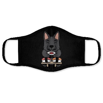 Discover Sushi Lover Scottish Terrier Face Masks