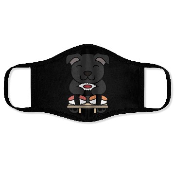 Discover Sushi Lover Staffordshire Bull Terrier Face Masks