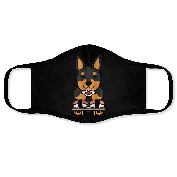 Discover Sushi Lover Miniature Pinscher Face Masks