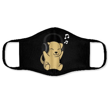 Discover Music Lover Labrador Face Masks