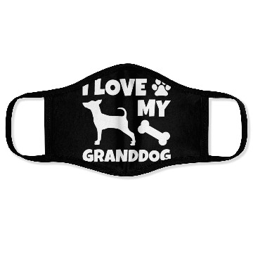 Discover I Love My Granddog Miniature Pinscher Face Masks