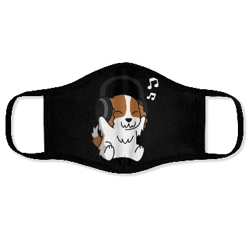 Discover Music Lover Cavalier King Charles Spaniel Face Masks