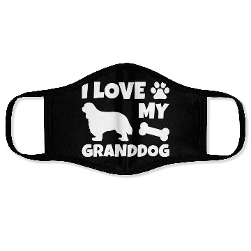 Discover I Love My Granddog Cavalier King Charles Spaniel Face Masks