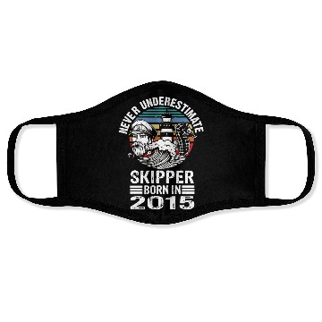 Discover Never Underestimate Skipper Born In 2015 Face Masks