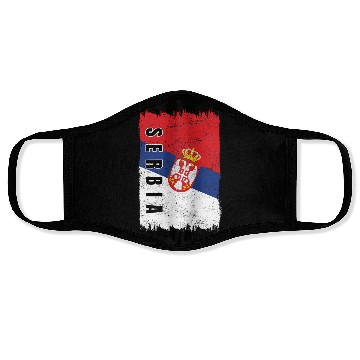 Discover Serbia vintage flag Face Masks