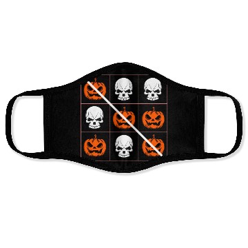Discover Halloween Three in a Row Game Pumpkin Skulls Face Masks