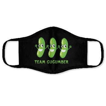 Discover Team Cucumber Vegetarian Vegetable Veggies Vegan Face Masks