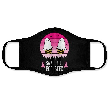 Discover Save the Boo Bees Breast Cancer Awareness Face Masks