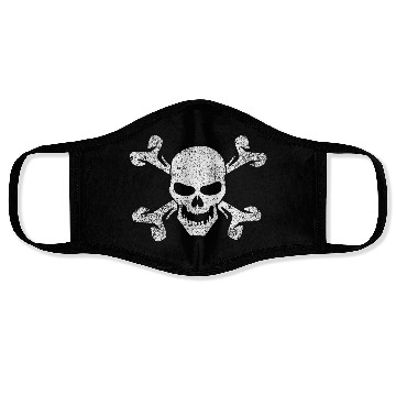 Discover Plain Vintage Skull And Crossbones Face Masks