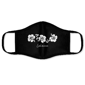 Discover Lahaina Maui Hawaii Hibiscus Flower Face Masks