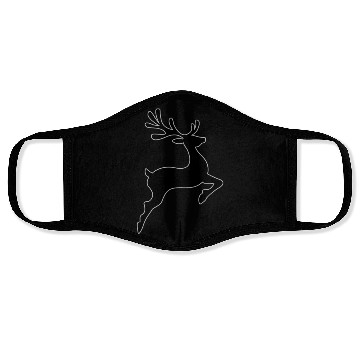 Discover Animals.. animal logo. Animals lovers. Deer lovers Face Masks