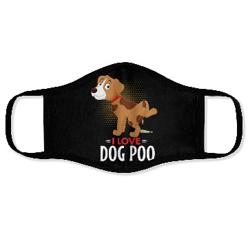 Discover I Love Dog Poo Face Masks