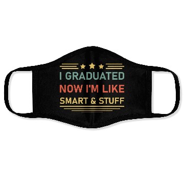 Discover Funny College High School Graduation Gift Senior Face Masks