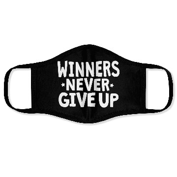Discover Winners never give up Face Masks