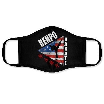 Discover Kenpo Triangle Flag Dark Face Masks