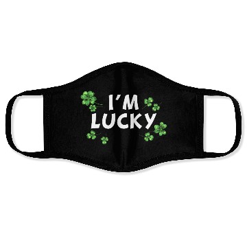 Discover Shamrock St. Patrick's Day I'm Lucky Face Masks