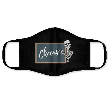 Discover Cheers Crayon Blackboard Skeleton Teacher Face Masks