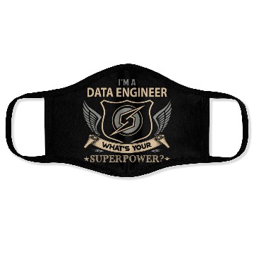Discover Data Engineer Face Masks - Superpower Job Gift Item T
